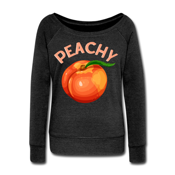 Peachy Wideneck Sweatshirt - heather black