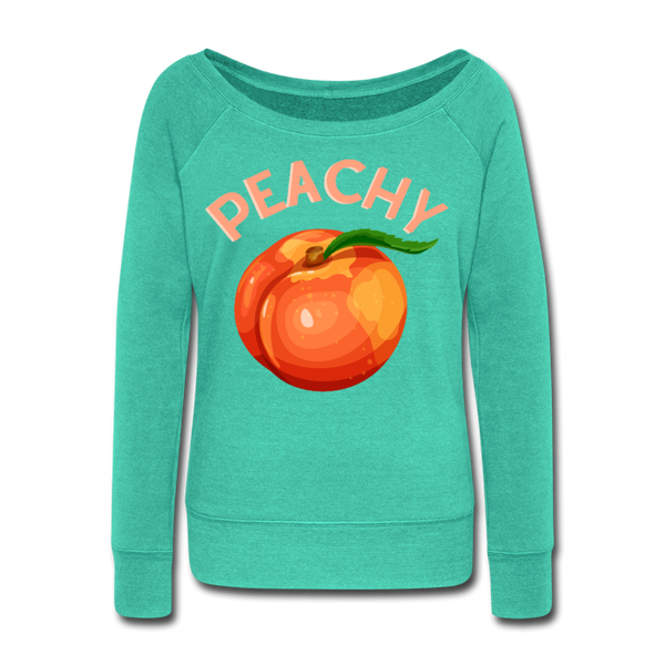 Peachy Wideneck Sweatshirt - teal