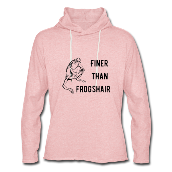 Frogshair Unisex Lightweight Terry Hoodie - cream heather pink