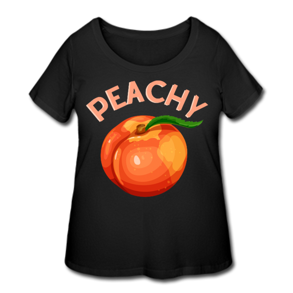 Peachy Women’s Curvy T-Shirt - black
