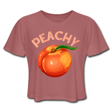 Peachy Women's Cropped T-Shirt - mauve