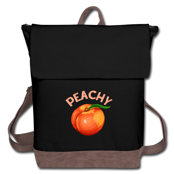 Peachy Canvas Backpack - black/brown