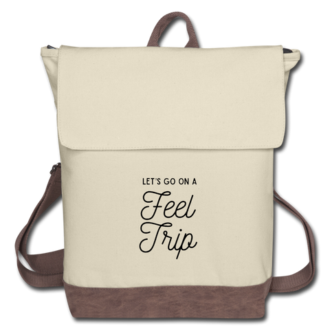 Feel Trip Canvas Backpack - ivory/brown