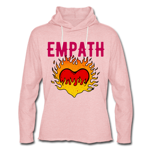 Empath Unisex Lightweight Terry Hoodie - cream heather pink