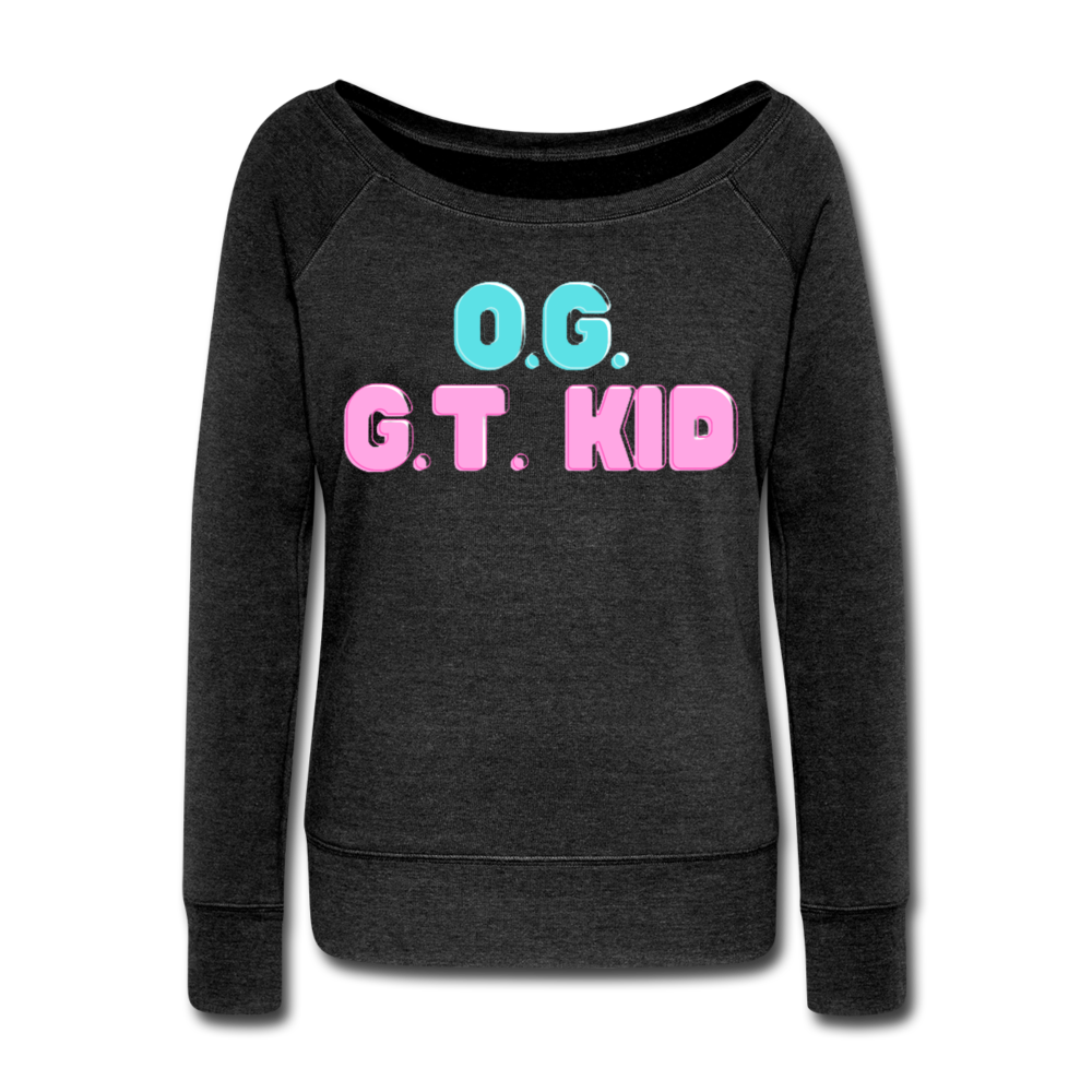 GT Kid Women's Wideneck Sweatshirt - heather black