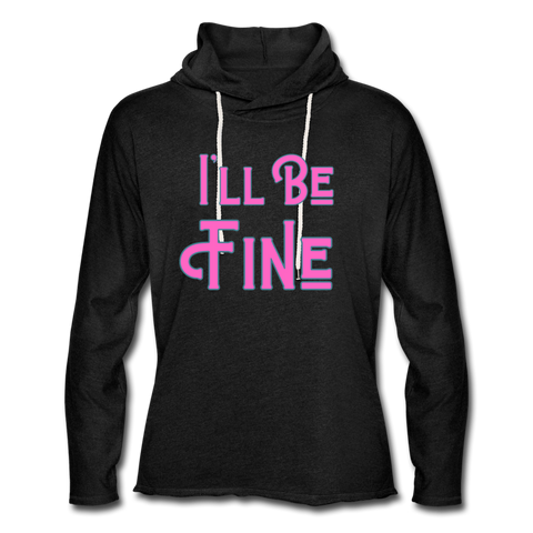 Fine Unisex Lightweight Terry Hoodie - charcoal gray