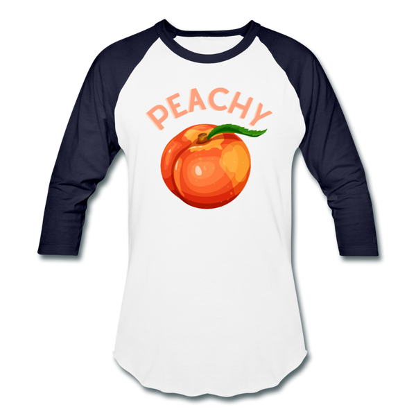 Peachy Baseball T-Shirt - white/navy