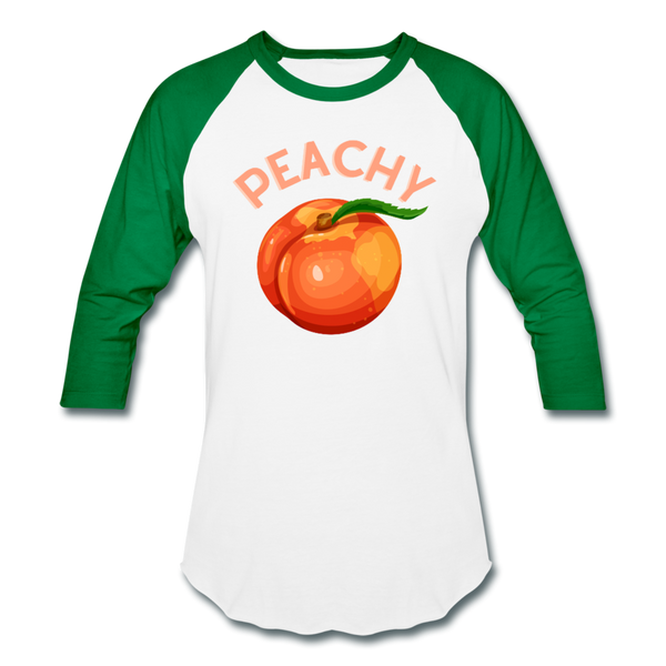 Peachy Baseball T-Shirt - white/kelly green