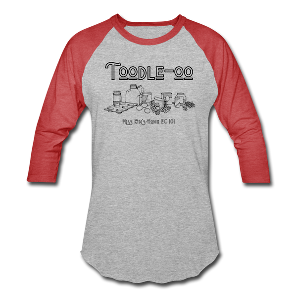 Toodle-oo Baseball T-Shirt - heather gray/red