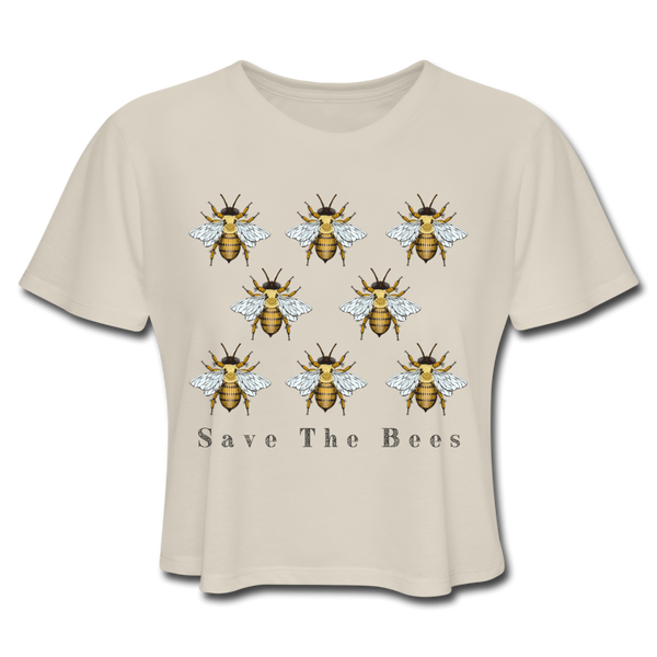 Bees Women's Cropped T-Shirt - dust