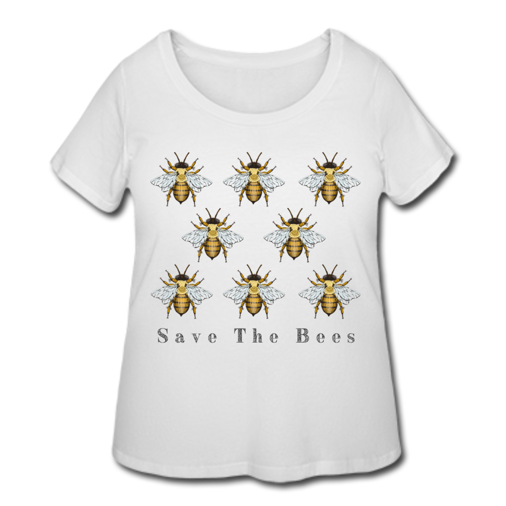 Bees Women’s Curvy T-Shirt - white