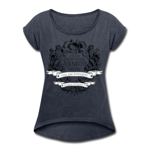 Armor Women's Roll Cuff T-Shirt - navy heather