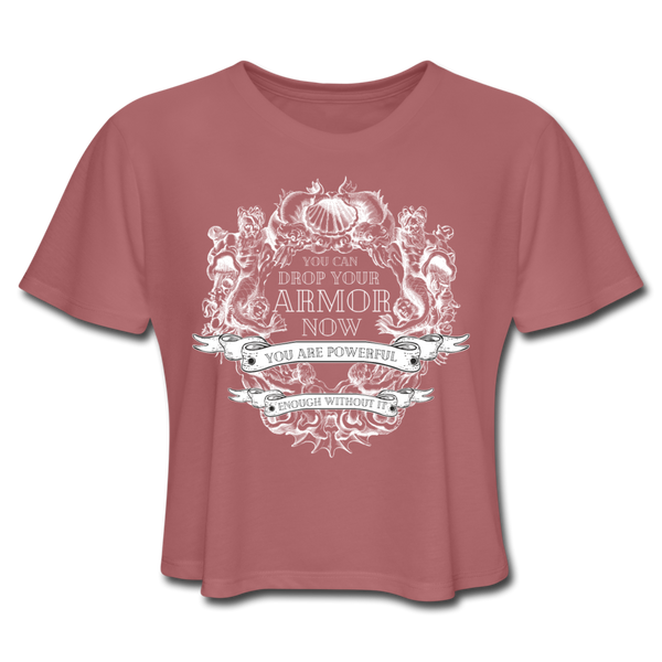 Armor Women's Cropped T-Shirt - mauve