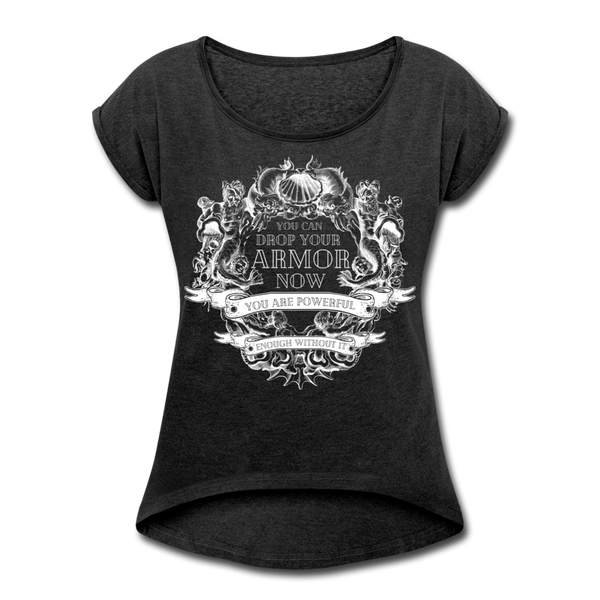 Armor Women's Roll Cuff T-Shirt - heather black