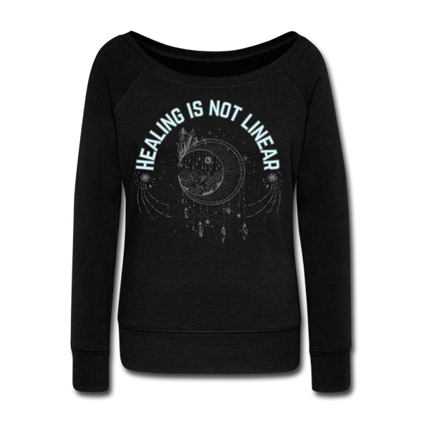 Healing Women's Wideneck Sweatshirt - black
