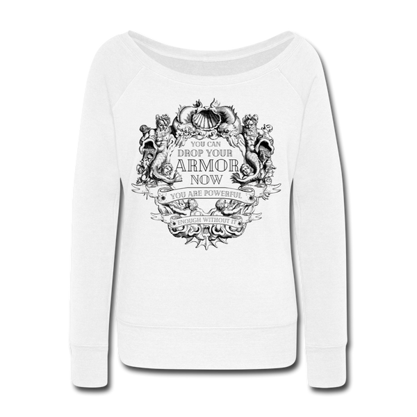 Armor Women's Wideneck Sweatshirt - white