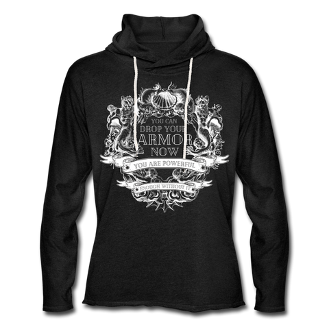 Armor Unisex Lightweight Terry Hoodie - charcoal gray
