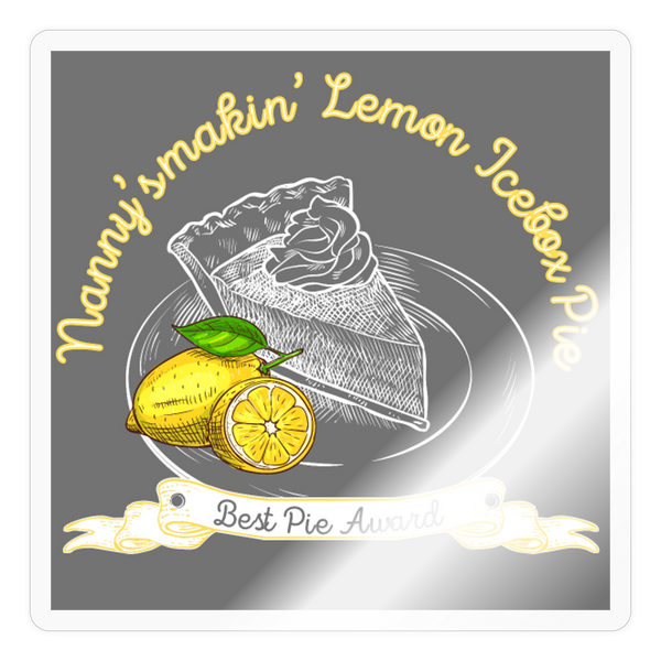 Lemon Ice Box Pie Sticker - transparent glossy