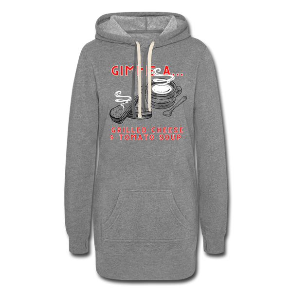Grilled Cheese Women's Hoodie Dress - heather gray