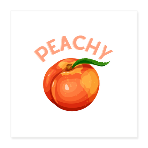 Peachy Poster 16x16 - white