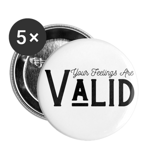 Feelings Buttons large 2.2'' (5-pack) - white