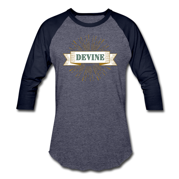 Devine Baseball T-Shirt - heather blue/navy