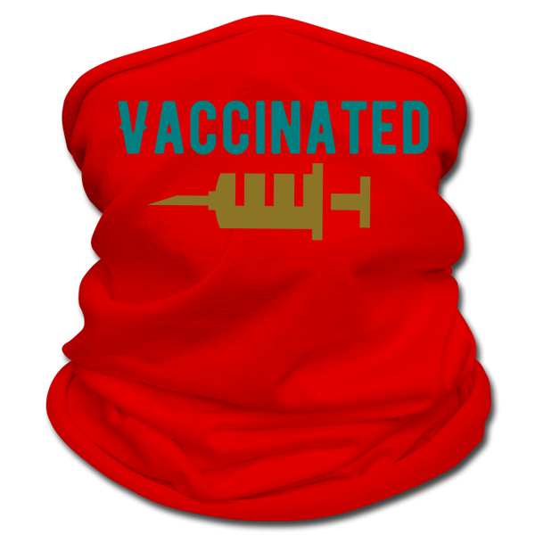Vaccinated Face Scarf - red