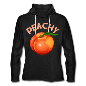 Peachy Unisex Lightweight Terry Hoodie - charcoal gray