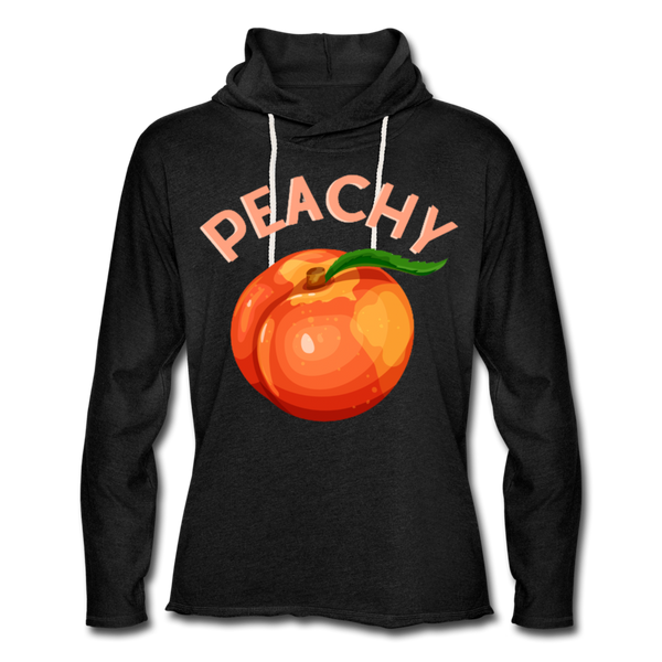 Peachy Unisex Lightweight Terry Hoodie - charcoal gray