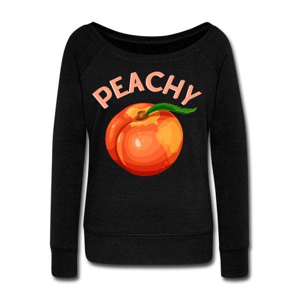 Peachy Wideneck Sweatshirt - black