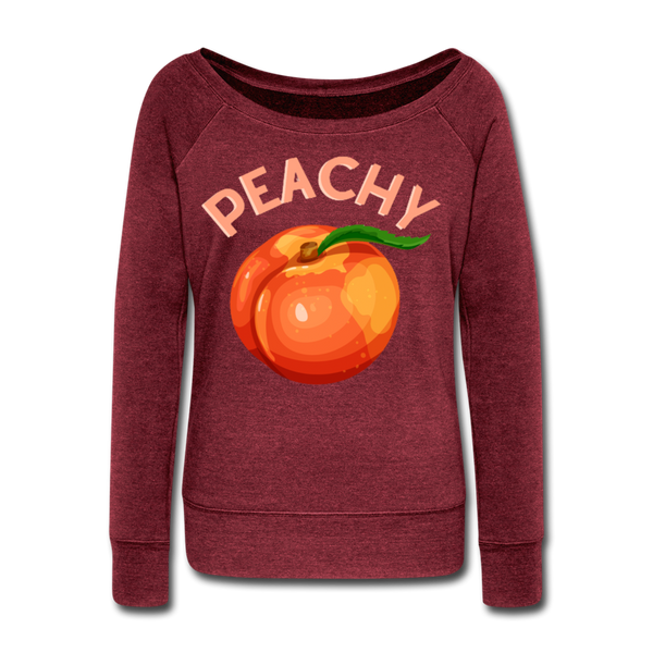 Peachy Wideneck Sweatshirt - cardinal triblend