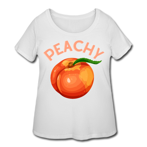 Peachy Women’s Curvy T-Shirt - white