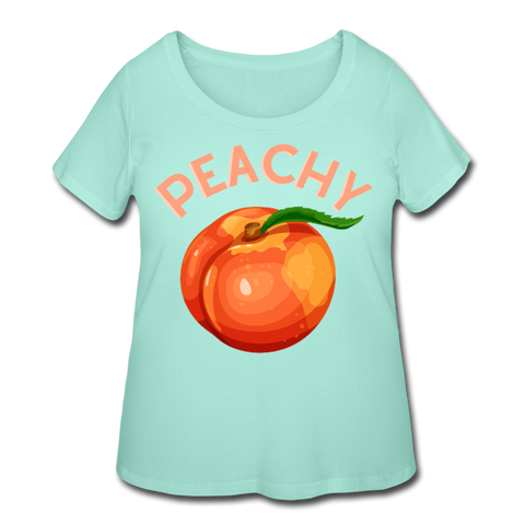 Peachy Women’s Curvy T-Shirt - mint
