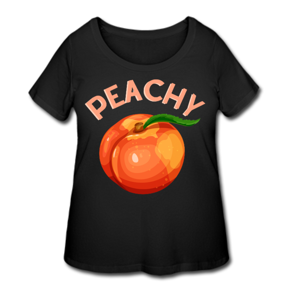 Peachy Women’s Curvy T-Shirt - black