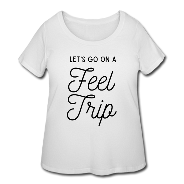 Feel Trip Women’s Curvy T-Shirt - white