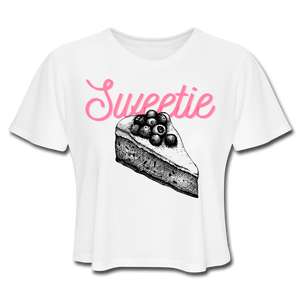 Sweetie Pie Women's Cropped T-Shirt - white