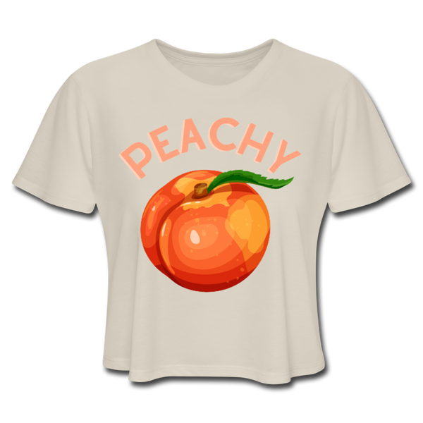 Peachy Women's Cropped T-Shirt - dust