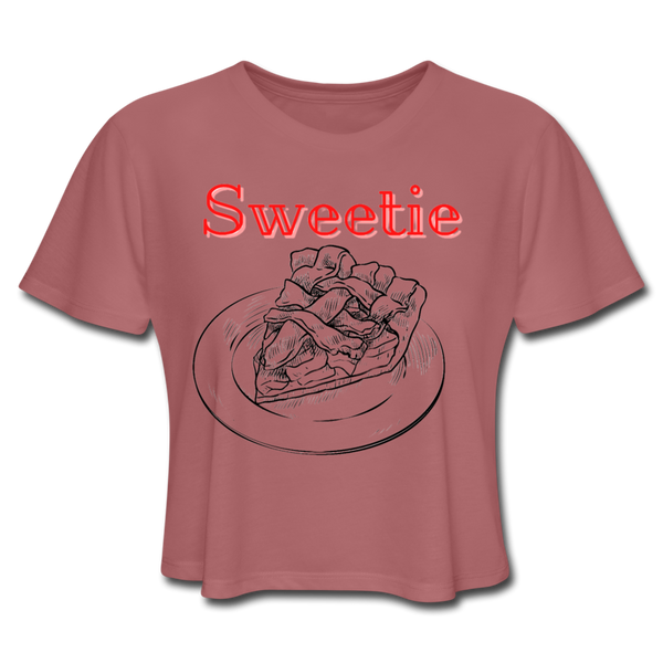 Sweetie Pie Women's Cropped T-Shirt - mauve