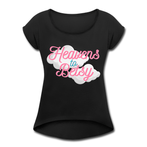 Heaven Women's Roll Cuff T-Shirt - black