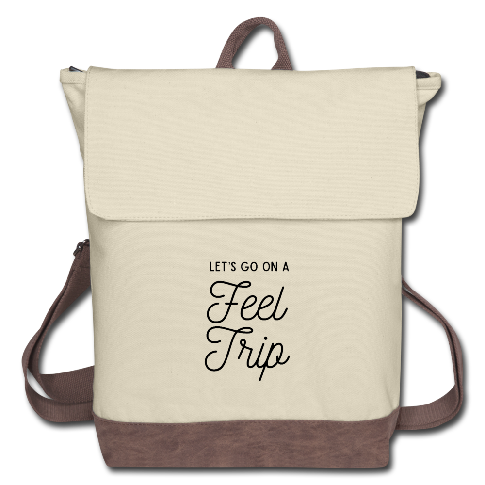 Feel Trip Canvas Backpack - ivory/brown