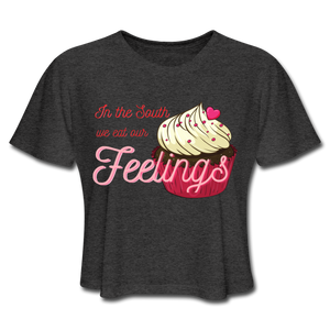Feelings Women's Cropped T-Shirt - deep heather