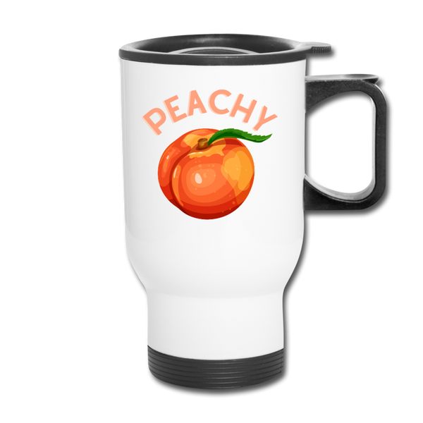 Peachy Travel Mug - white