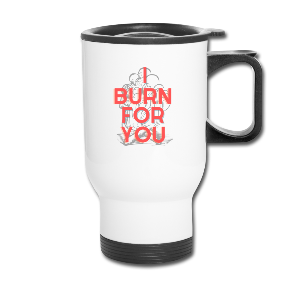 Burn Travel Mug - white