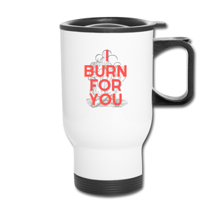 Burn Travel Mug - white