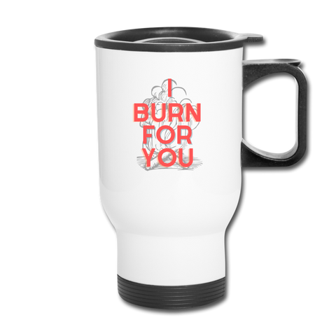 Burn Travel Mug - white