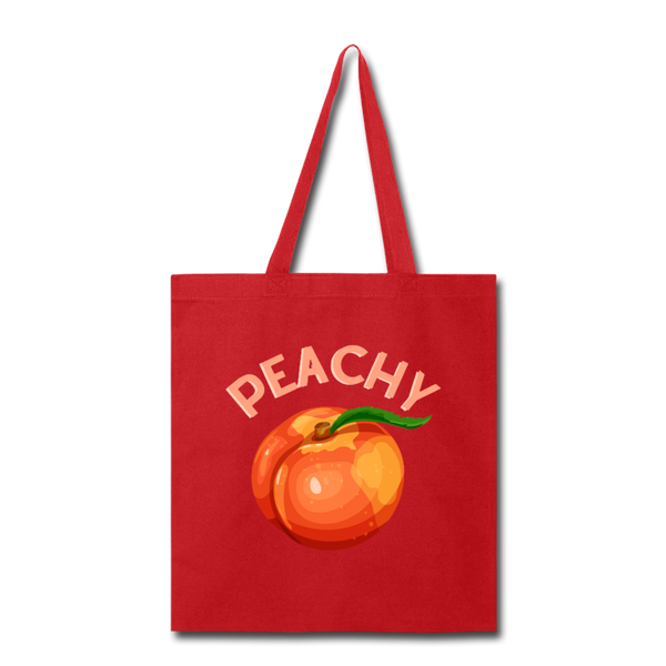 Peachy Tote Bag - red