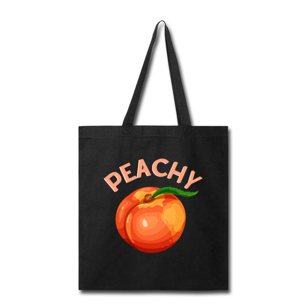 Peachy Tote Bag - black