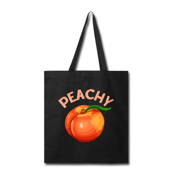 Peachy Tote Bag - black