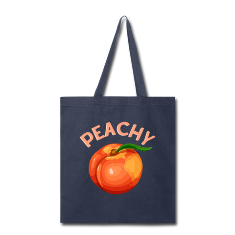 Peachy Tote Bag - navy