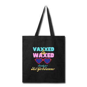 Vaxxed & waxed Tote Bag - black